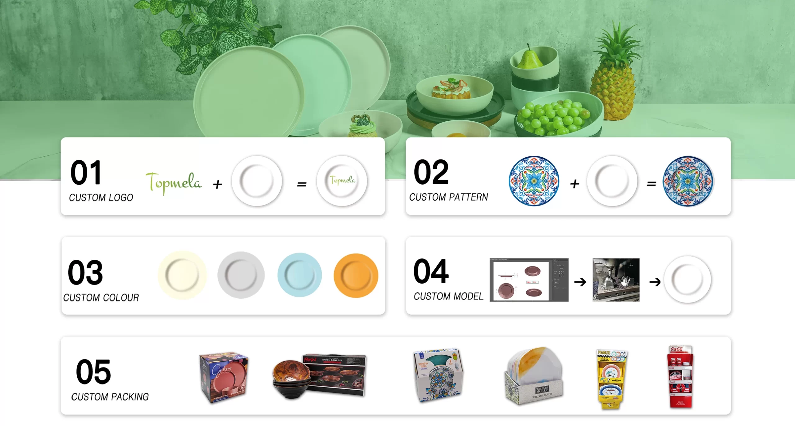 melamine dinnerware oem factory